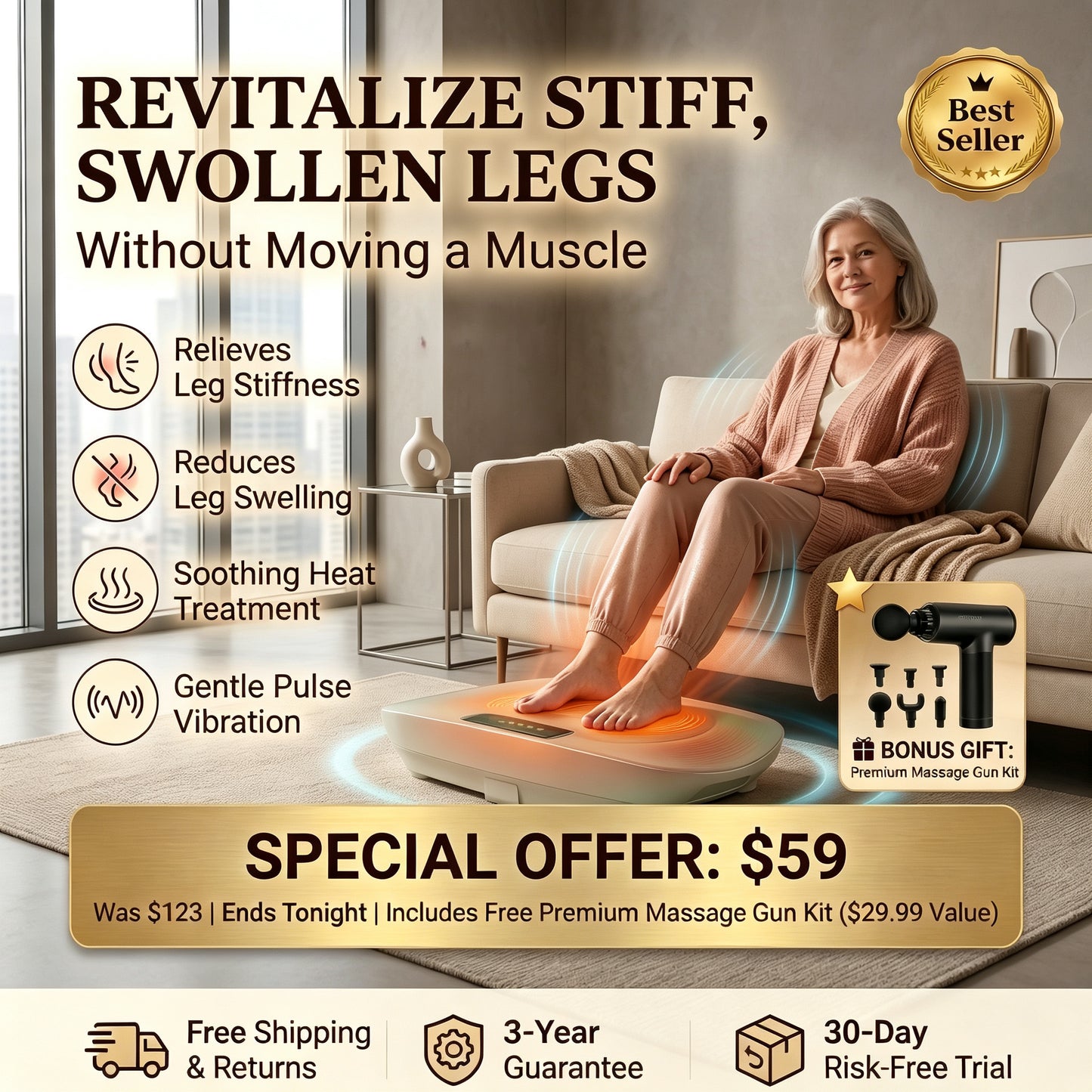 Lenflow™Vibration Plate: Tone & Slim Legs Faster with Gentle Therapy