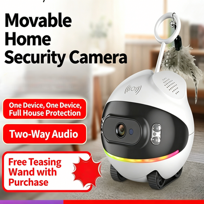 4G Mobile Pet Camera Robot with Auto-Right Design & Interactive Toys