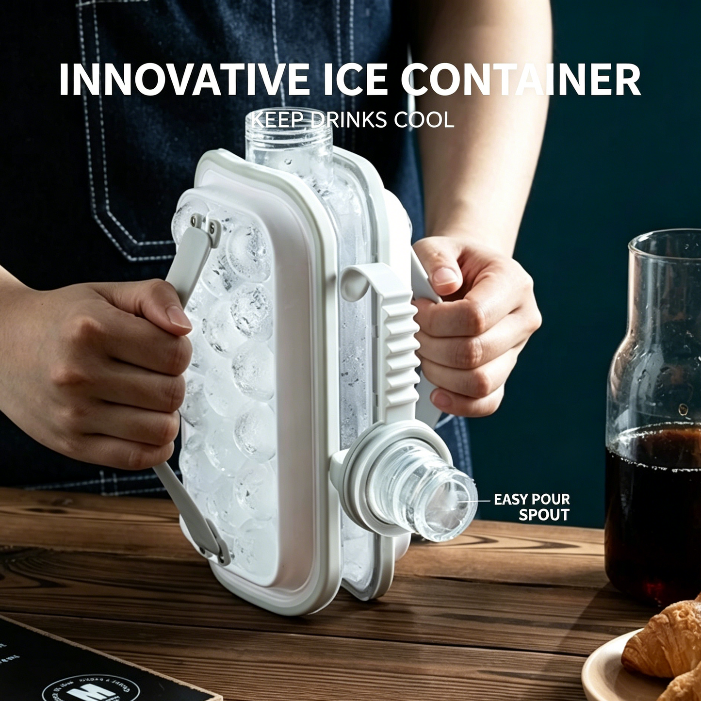 2-in-1 Portable Ice Ball Maker & Water Bottle