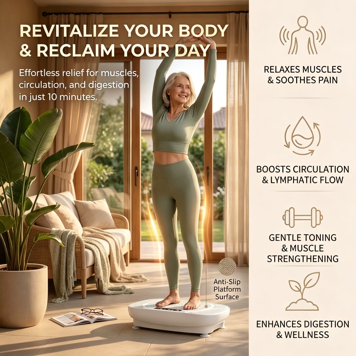 Lenflow™Vibration Plate: Tone & Slim Legs Faster with Gentle Therapy