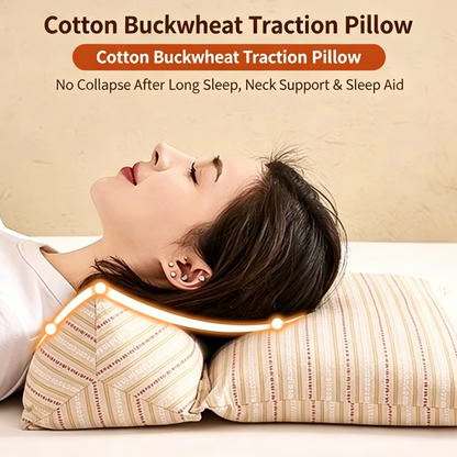 Buckwheat Triangular Cervical Traction Pillow for Neck Pain Relief