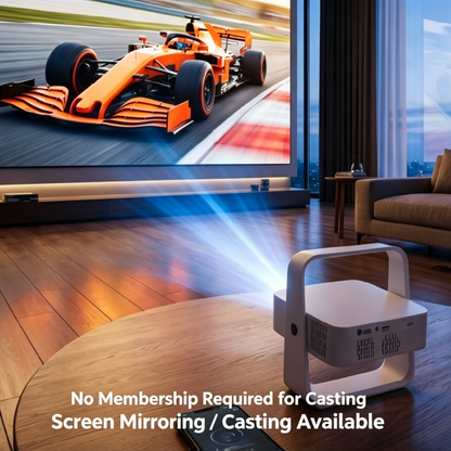 8K Decoding Portable Projector with 3800ANSI Lumens & Rotatable Gimbal