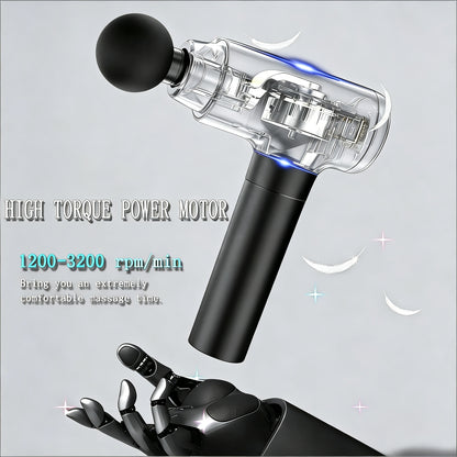 Massage Gun Deep Tissue Muscle Massager with 10 Massage Heads & 20 Speeds LCD Display for Pain Relief