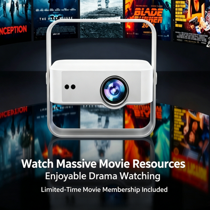 8K Decoding Portable Projector with 3800ANSI Lumens & Rotatable Gimbal